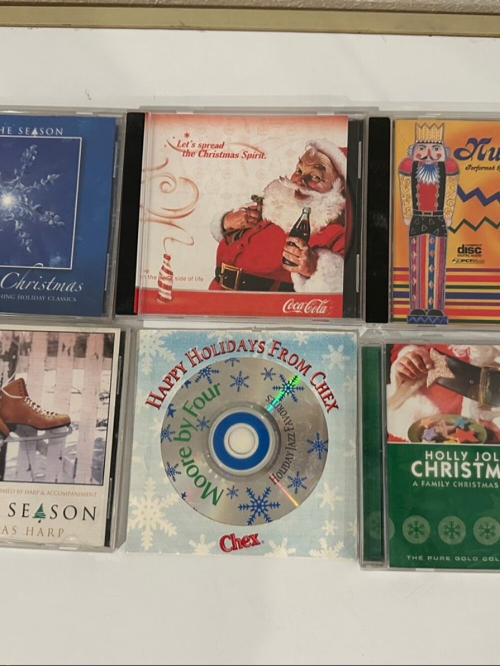 Christmas CD Lot of 6 Holiday Music CDs Nutcracker Coca Cola Chex Harp Jazz